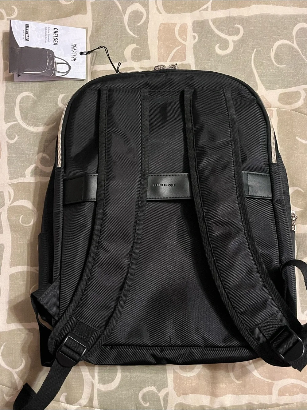 Kenneth Cole Reaction Chelsea Black Quilted Backpack